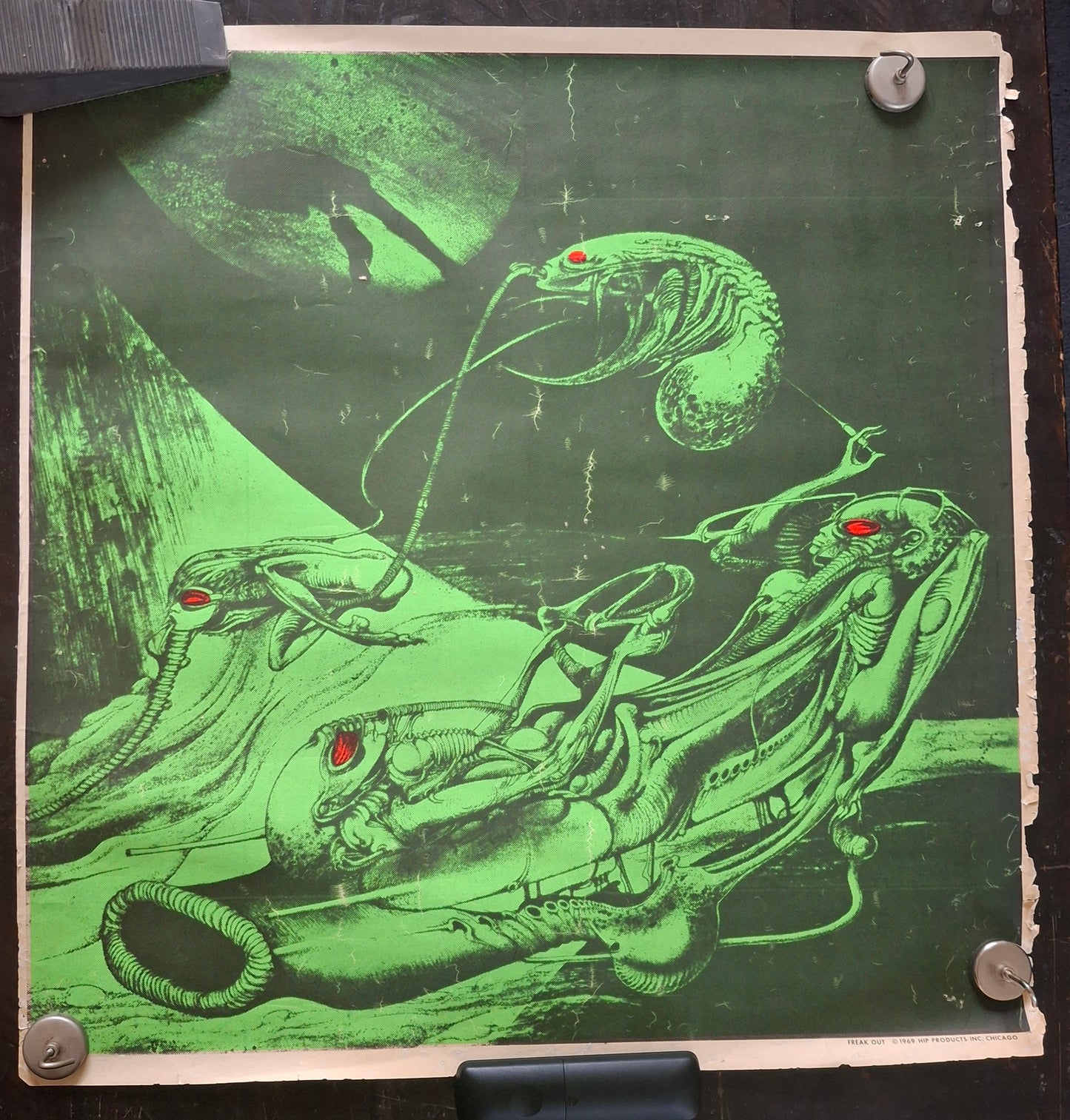 Original 1969 HR Giger Freak Out Poster - Poster
