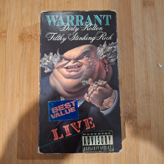 Warrant- Dirty Rotten Filthy Stinking Rich live - VHS